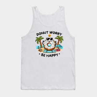 Donut Worry Be Happy Sunny Beach Tank Top